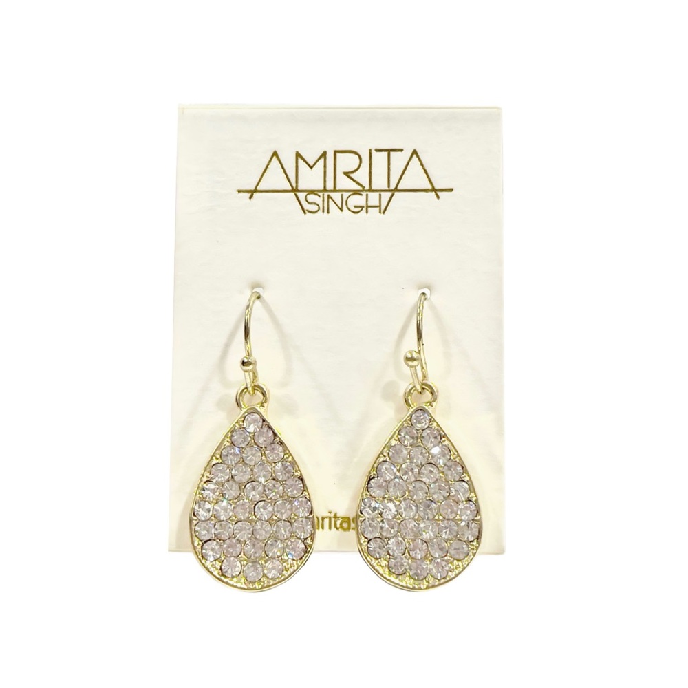 AMRITA SINGH Janna Earring with Austrian Crystals Style ID: ERC 1567 Gold/Clear